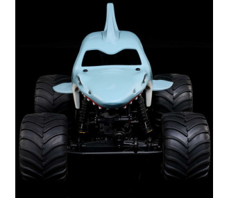 1/18 Mini LMT Megalodon 2S 4X4 RTR Brushed Monster Truck (Batería y cargador incluidos), Azul