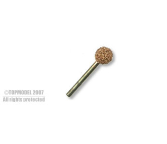 MUELA REDONDA DIAM 9mm EJE 3mm GRANO GRUESO