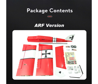 OMPHOBBY Fun Stick Balsa avión rojo 1,65m ARF