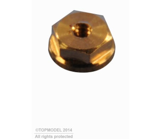 TUERCA HEXAGONAL DE LATÓN CON ARANDELA M1 10pcs