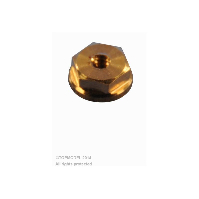 BRASS HEXAGON NUT WITH WASHER M1 10pcs