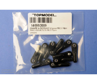 CHAPE A ROTULE 5/Ø2 pour M2,5 10pcs