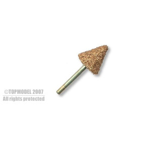 CONICAL GRINDING WHEEL DIAM 16mm AXIS 3mm FINE GRAIN
