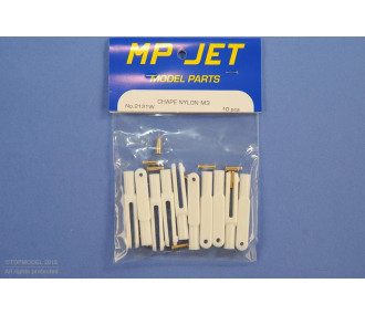 CHAPE NYLON M3 AXE METAL Ø2,5mm 10pcs