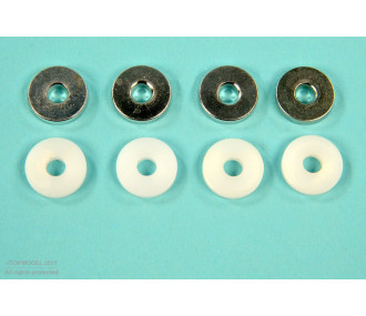 SET POM E RONDELLE IN ALLUMINIO Ø4/13 MOTORE ELETTRICO