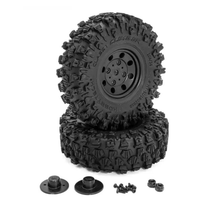 Black complete wheels crawler CLASS1 "CLIMBER" 106/36 (1pair)