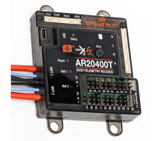 Spektrum AR20400T DSMX Receptor PowerSafe de 20 canales, Telemetría
