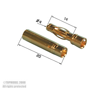 PRISE PK 4mm 2 paires