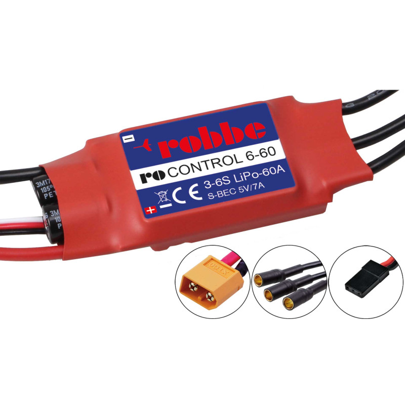 Controleur Brushless Robbe RO-Control6 60A 2-6S BEC 5V/5A