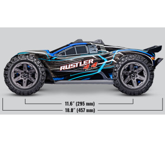RUSTLER 4X4 BRUSHLESS 2S + HD PARTS RED