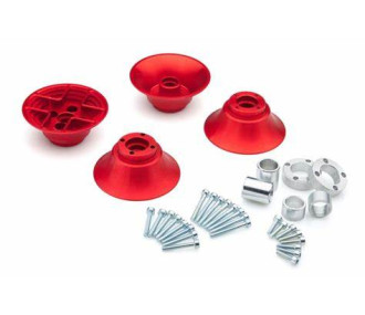 Llanta de aluminio roja para AIRTOP BALLON WHEEL 140-200mm 2pair