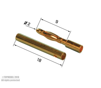 PRISE PK 2 mm 2 paires
