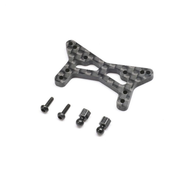Soporte amortiguador delantero de carbono: Micro-B LOSI