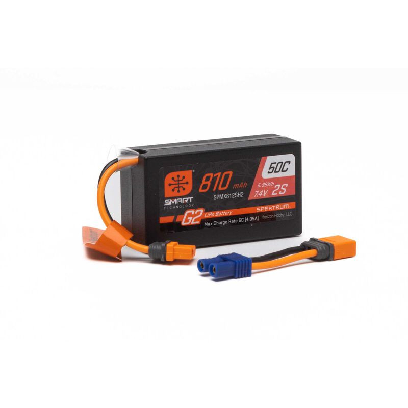 batterie 7.4V 810mAh 2S Smart G2 50C LiPo: IC2 Spektrum