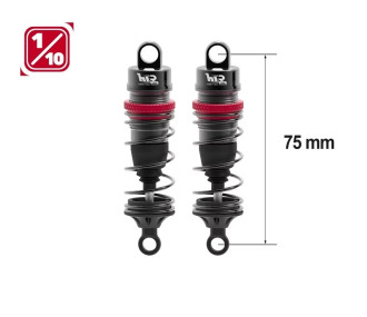 Amortiguadores 1/10 75mm BIG BORE 13mm + kit 3 muelles (H/M/S)