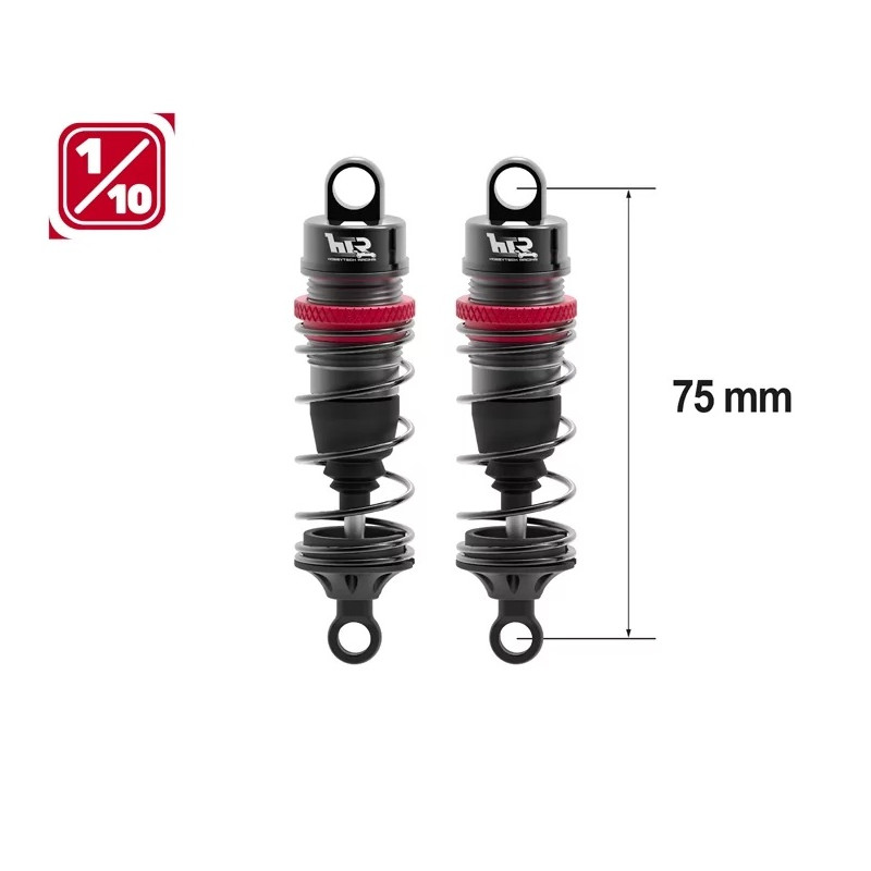 1/10 75mm BIG BORE 13mm ammortizzatori + kit 3 molle (H/M/S)
