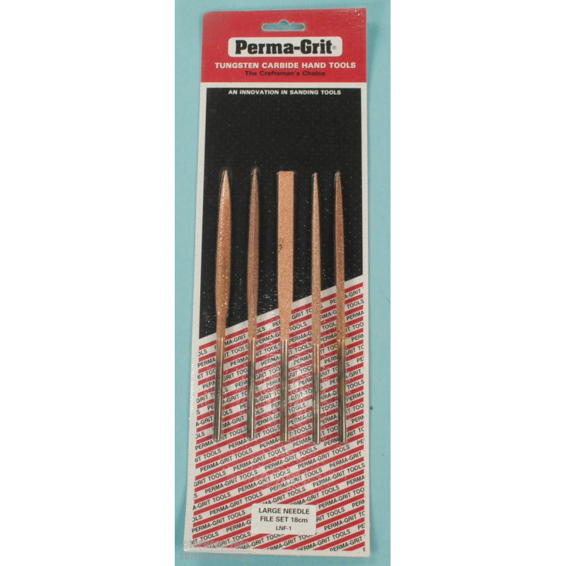 5 LARGE NEEDLE LIMES LONG 180xØ5mm