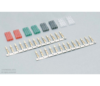 LOT DE 8 CONNECTEURS COULEUR SERVO JR A MONTER