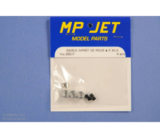 BAGUE ARRET ROUE ALU ø2mm 4pcs