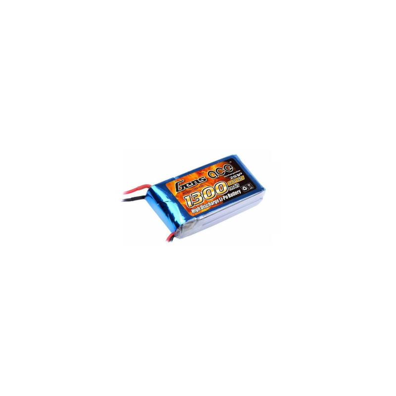 LIPO 2S 7.4V 1300MAH 25C DEANS