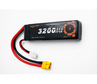Batterie lipo MaxPro 3S 11.1V 3200mAh 25C prise XT60