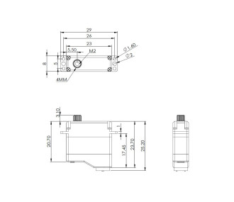 Mini Mks HV6120H MG Servo digital