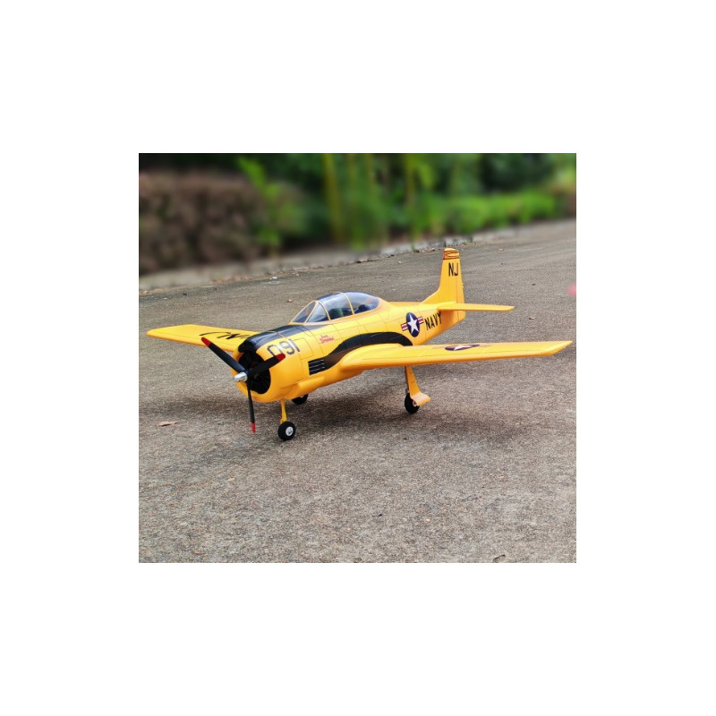 Avion Dynam T28 Trojan V2 PNP jaune env.1.27m