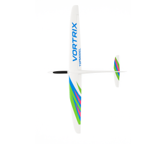 Planeur Vortrix Topmodel Blanc, Vert, Bleu Rose, env. 1,5m