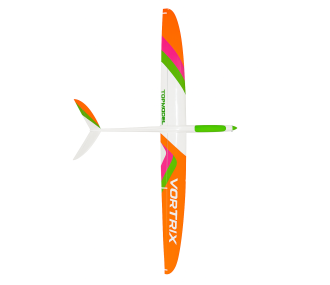 Planeur Vortrix "L" TopModel Blanc Orange Rose Vert env. 2m
