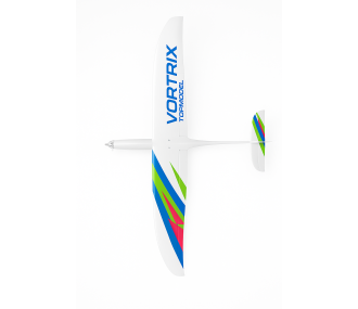 Planeur Vortrix "Mini" glider Topmodel Blanc, Vert, Bleu Rose, env. 1m
