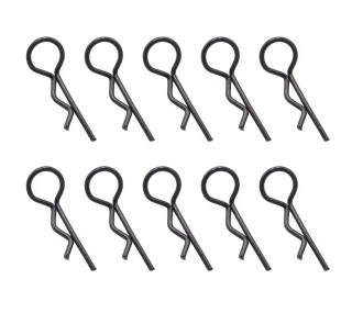 Clips carrosserie 1/10eme noir (sachet de 10pcs) - Hobbytech