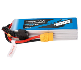 Batterie Gens Ace lipo 6S 22.2V 4000mAh 60C prise XT90 Gtech