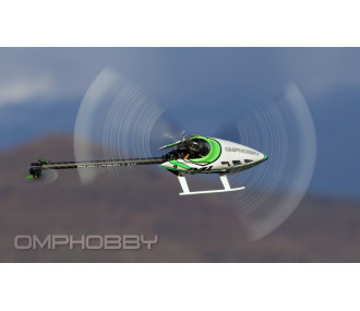 OMPHOBBY M1 V3 PRO - Aurora Green- BNF  Hélicoptère Micro 3D Direct Drive (ExpressLRS Intégré)