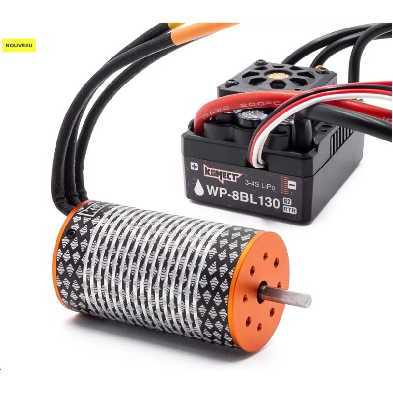 COMBO BRUSHLESS 1/8 130Amp WP + Moteur 4P 4274 2250KV
