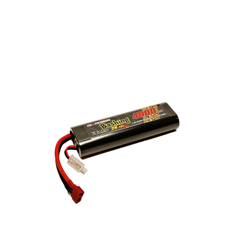 Lipo Pink Bashing 2S 7.4V-4000-50C (Deans) 139x47x25mm 240g