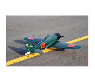 Avion VQ Model A6M5 Zero 1.58m version verte avec train rentrant electrique