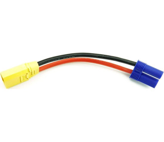 Adaptador largo XT90 macho a EC5 hembra 5CM 14AWG