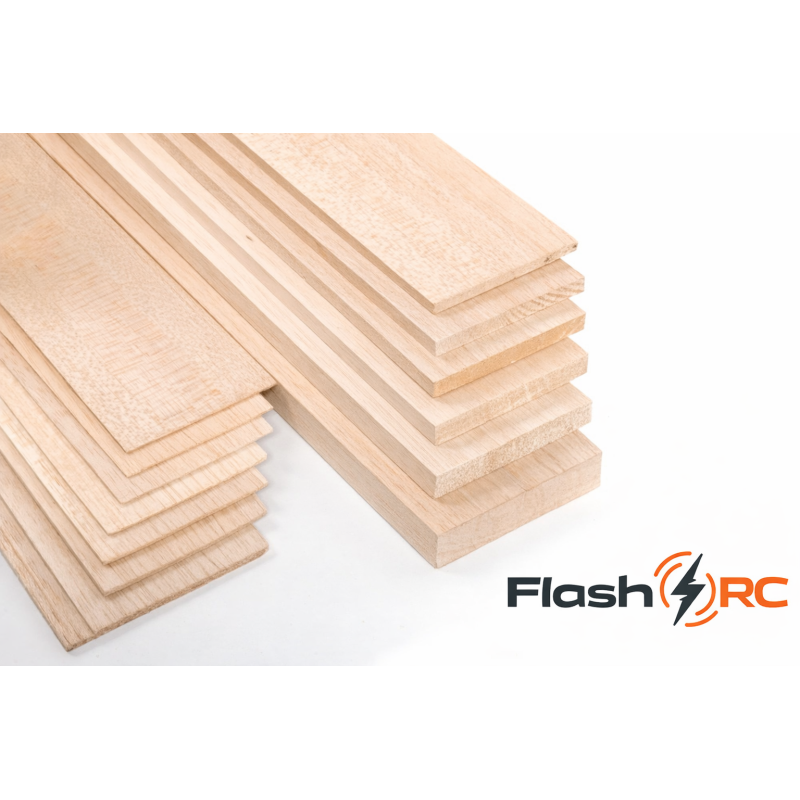 Planche balsa Eco 50/10 (ep.5mm) FLASH RC