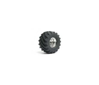 Neumático montado pegado MUD + LLANTA CROMADA WHEELIE