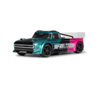1/8 INFRACTION 223S DSC 4X4 RTR Brushless All-Road Street Bash Truck, Teal/Pink

In Italian:
1/8 INFRACTION 223S DSC 4X4 RTR Brushless All-Road Street Bash Truck, Turchese/Rosa
