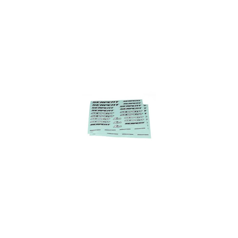 Serpent planche autocollant Serpent medium black-white (2) (SER190401) 