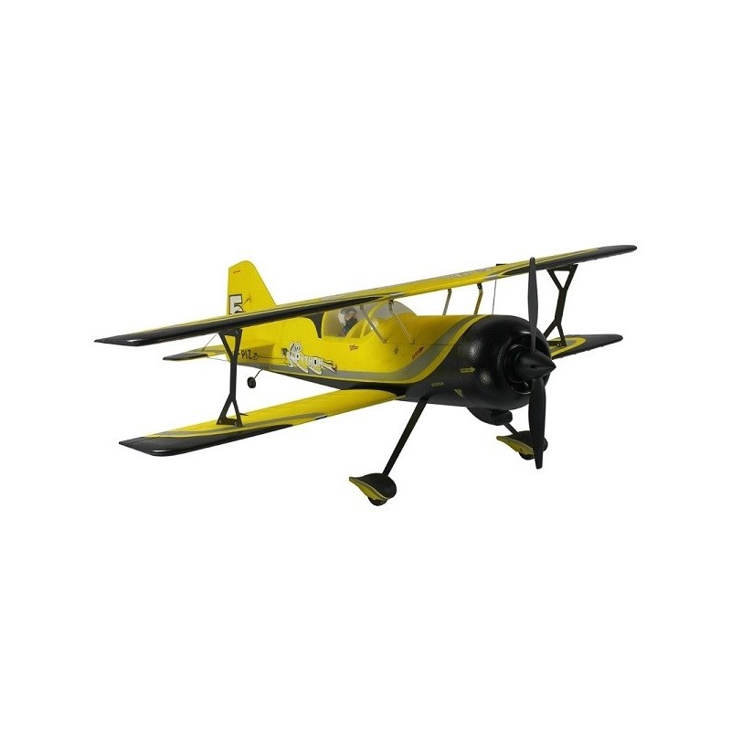 Avión Dynam Pitts modelo 12 Amarillo PNP aprox. 1,07m