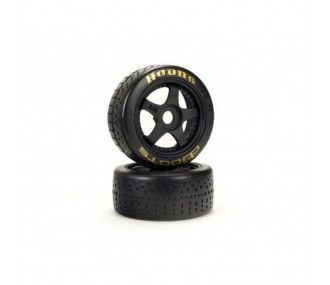 ARRMA dBoots Hoons 42/100mm Gold Belted Tires with 2.9" 5-Spoke Wheels (2)