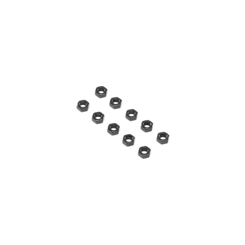 LOSI - Flat Nut, Steel, M4 (10)