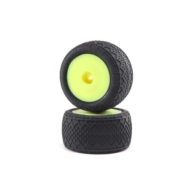 LOSI - BK Bar Tires, Front/Rear Mounted, Yellow: Mini-T 2.0