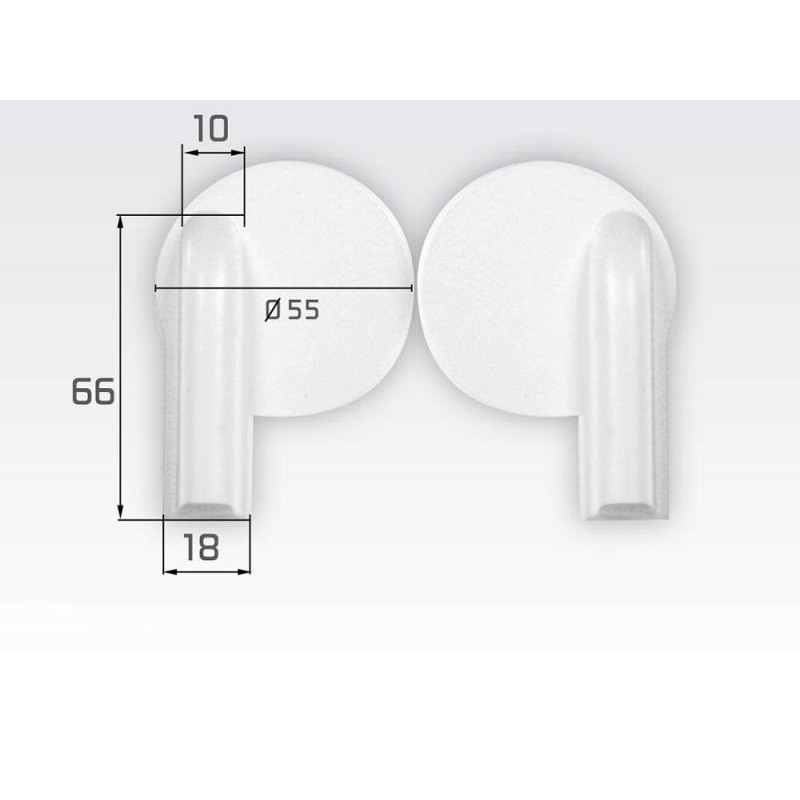 Copri servo in plastica Ø 57mm (1x coppia) Topmodel CZ