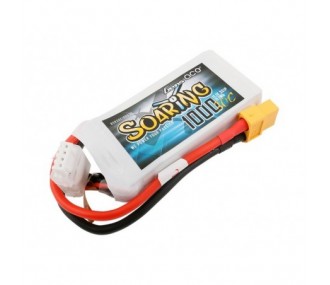 Batterie Gens Ace Soaring lipo 3S 11.1V 1000mAh 30C prise XT60
