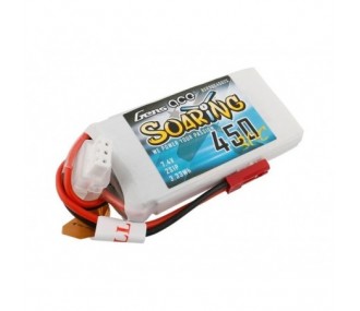 Batterie Gens Ace Soaring lipo 2S 7.4V 450mAh 30C prise JST