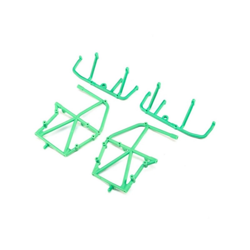 LOS241039 - LOS241039 - Side Cage and Lower Bar, Green: LMT Losi Losi