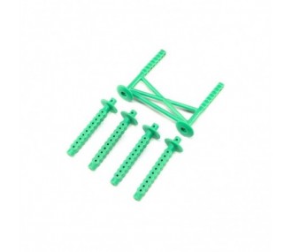 LOS241045 - LOS241045 - Supporto corpo posteriore e montanti corpo, verde: LMT Losi Losi